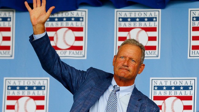 George Brett being inducted into the HOF