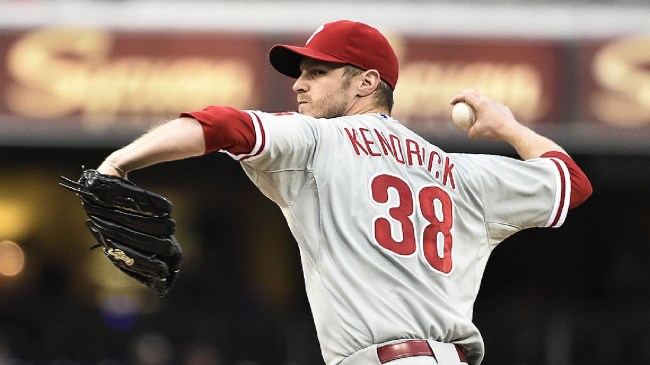 Kyle Kendrick delivers a pitch