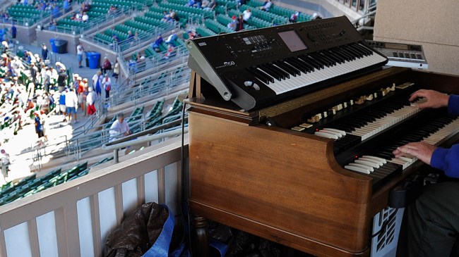 baseball organist