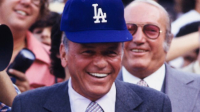 Frank Sinatra at a Dodgers game